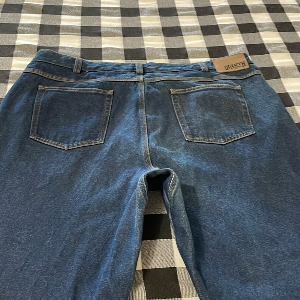 Duluth Trading Relaxed Fit Jeans Men's Size 42 x 32 Thick Heavy Cotton Dark